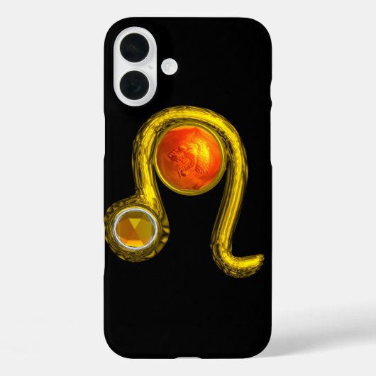 LEO, Yellow Topaz en Gold Case-Mate iPhone Case (Achterkant)