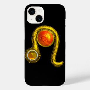 LEO, Yellow Topaz en Gold Case-Mate iPhone Case