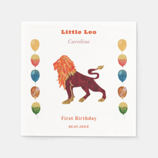 Leo Zodiac 1st Birthday Balloons & Artistic Servet
