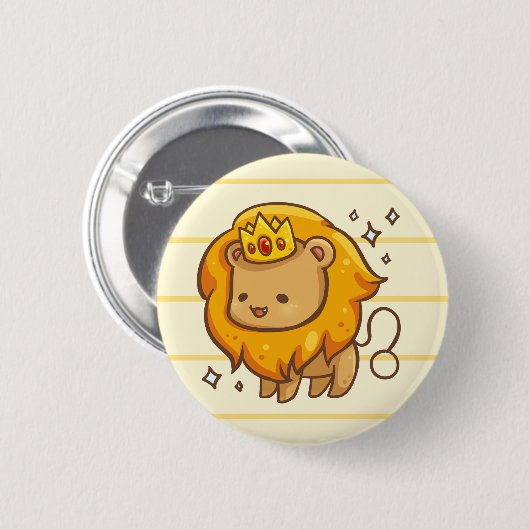 Leo Zodiac Animal Button (Voorkant /achterkant)