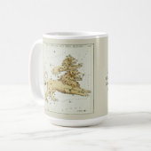 Leo Zodiac Antiek Astronomische Grafiek Koffiemok (Voorkant links)