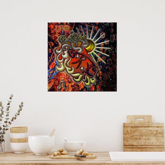 Leo Zodiac Art Poster (Keuken)