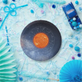 Leo Zodiac Astrological Sign - Fiery Golden Sun Papieren Bordje (Feest)