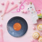 Leo Zodiac Astrological Sign - Fiery Golden Sun Papieren Bordje (Feest)