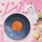 Leo Zodiac Astrological Sign - Fiery Golden Sun Papieren Bordje (Feest)