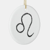 Leo. Zodiac Astrological Sign. Keramisch Ornament (Rechts)