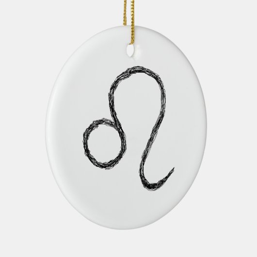 Leo. Zodiac Astrological Sign. Keramisch Ornament (Rechts)