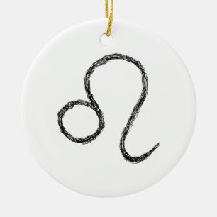 Leo. Zodiac Astrological Sign. Keramisch Ornament