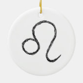 Leo. Zodiac Astrological Sign. Keramisch Ornament (Achterkant)