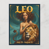 Leo Zodiac Astrologie Verjaardag Briefkaart (Voorkant)