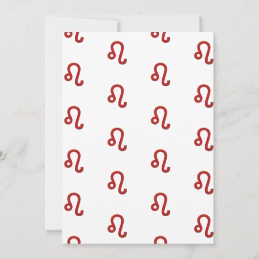 LEO Zodiac Astrology August Engagement Party Kaart (Achterkant)