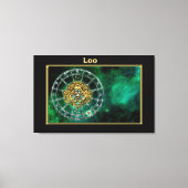 Leo Zodiac Astrology-ontwerp Canvas Afdruk (Voorkant)