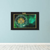 Leo Zodiac Astrology-ontwerp Canvas Afdruk (Insitu (Houten vloer))