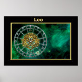 Leo Zodiac Astrology-ontwerp Poster (Voorkant)