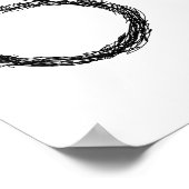 Leo. Zodiac Astrology Sign. Black. Poster (Hoek)