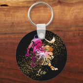 Leo - Zodiac Astrology Sign Sleutelhanger (Voorkant)