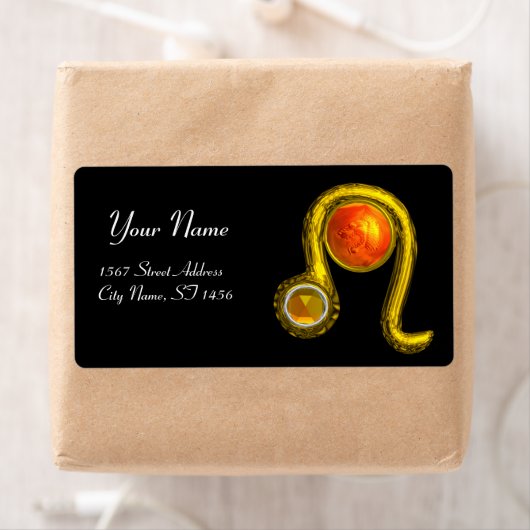 LEO ZODIAC BIRTHDAY JEWEL GEEL TOPAZ Gold Etiket (Insitu)