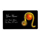 LEO ZODIAC BIRTHDAY JEWEL GEEL TOPAZ Gold Etiket (Voorkant)