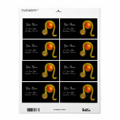 LEO ZODIAC BIRTHDAY JEWEL GEEL TOPAZ Gold Etiket (Full Sheet)