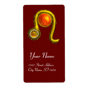 LEO ZODIAC BIRTHDAY JEWEL GEEL TOPAZ Gold Etiket