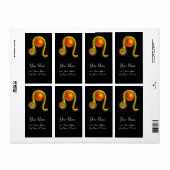 LEO ZODIAC BIRTHDAY JEWEL GEEL TOPAZ Gold Etiket (Full Sheet)