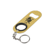 Leo Zodiac Black Gold Key-ring flesopener Mini Flessenopener (Achterkant Gekanteld)