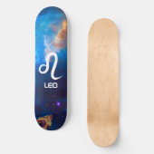 Leo Zodiac Blue Skateboard (Voorkant)