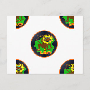 leo zodiac briefkaart