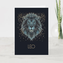 Leo Zodiac Constellation Blank Gevouwen Kaart
