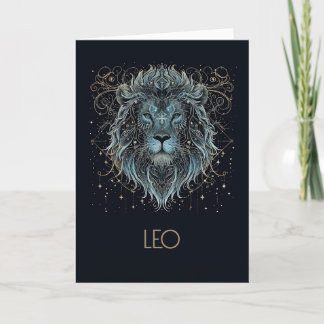 Leo Zodiac Constellation Blank Gevouwen Kaart