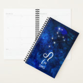 Leo Zodiac Constellation Dark Blue Galaxy Monogram Planner (Display)