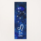 Leo Zodiac Constellation Dark Blue Galaxy Monogram Yogamat (Voorkant)