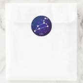 Leo Zodiac Constellation Design Ronde Sticker (Tas)