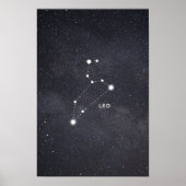 Leo Zodiac Constellation Poster (Voorkant)