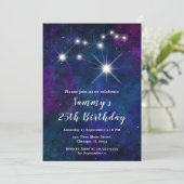 Leo Zodiac Constellation Verjaardagsfeest Kaart (Staand voorkant)