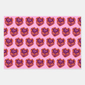 Leo Zodiac Coquette Hart Verjaardagstaart Inpakpapier Vel (Voorkant)