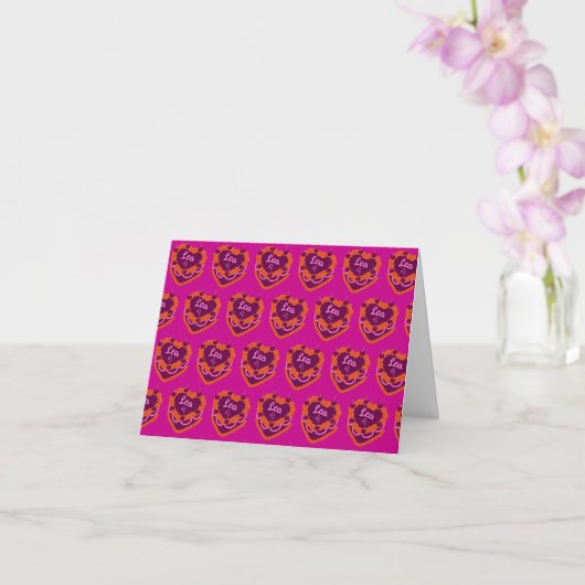 Leo Zodiac Coquette Hart Verjaardagstaart Kaart (Orchidee)