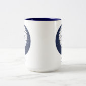 Leo Zodiac Design Blue en White Two-Tone Mok 15 o (Center)