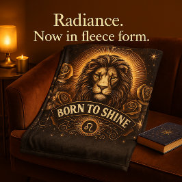 Leo Zodiac Fleece Blanket - Geboren om te Glanzen