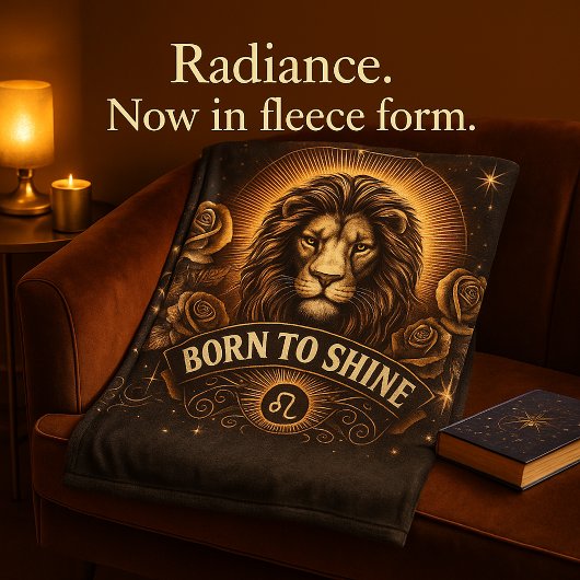 Leo Zodiac Fleece Blanket - Geboren om te Glanzen