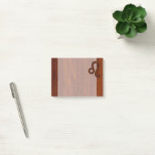 Leo Zodiac-geblog in Brown Mahogany-houtstijl Post-it® Notes (Kantoor)