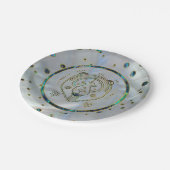 Leo Zodiac Gold Abalone op constellatie Papieren Bordje (Gekanteld)
