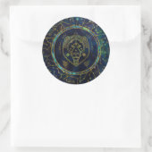 Leo Zodiac Gold Abalone op constellatie Ronde Sticker (Tas)