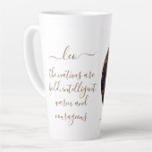 Leo Zodiac Gold en zwart Latte Mok (Linkerhoek)