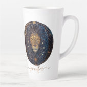 Leo Zodiac Gold en zwart Latte Mok (Rechts)