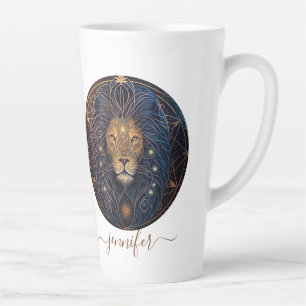 Leo Zodiac Gold en zwart Latte Mok