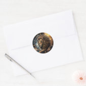 Leo Zodiac Graphic Ronde Sticker (Envelop)