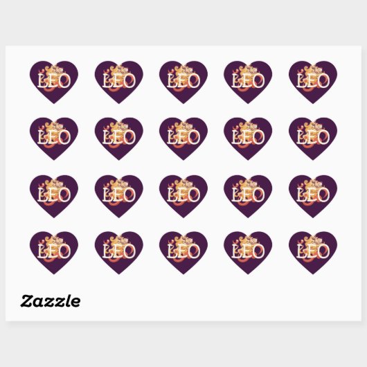 Leo zodiac hart sticker (Vel)