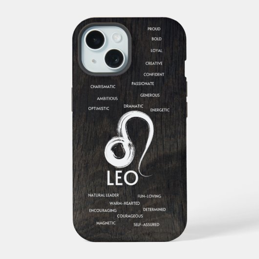 Leo Zodiac Horoscoop Kenmerken Jongens iPhone 15 Case (Achterkant)