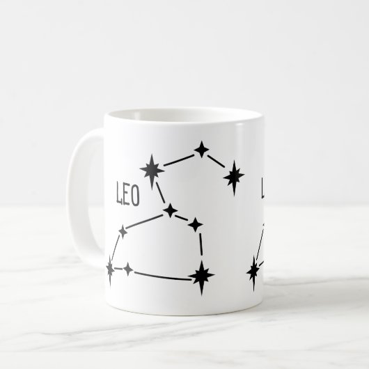 Leo zodiac horoscoop mok cadeau (Voorkant links)